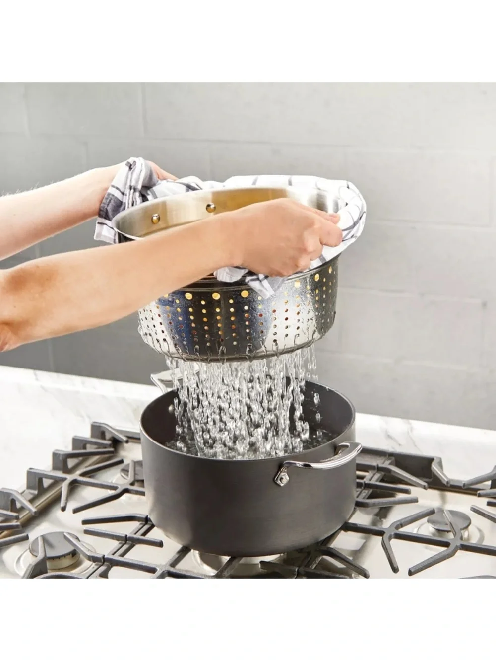 All-Clad Stainless Steel 7 qt. Strainer/Steamer Insert